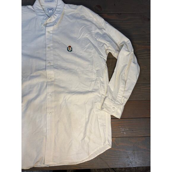 Chaps Ralph Lauren white long sleeve button up dress shirt men's size large - Picture 2 of 4